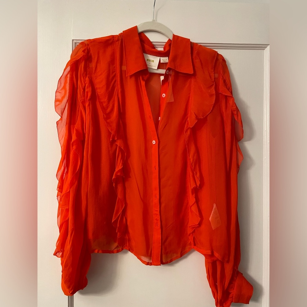 Maeve Anthropologie Ruffle Blouse